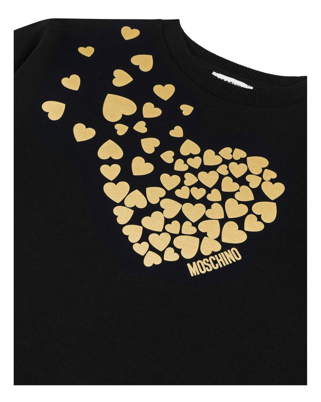 Black Hearts Print Dress