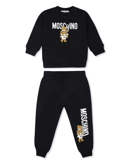 Black Teddy Bear Logo Tracksuit