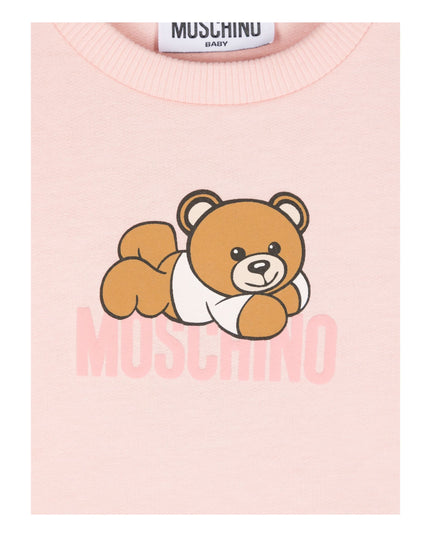Pink Bear Logo Ruffled Dress