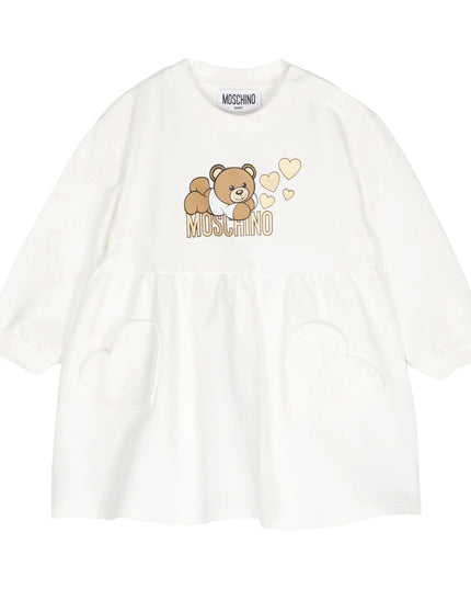 White Bear Print Dress