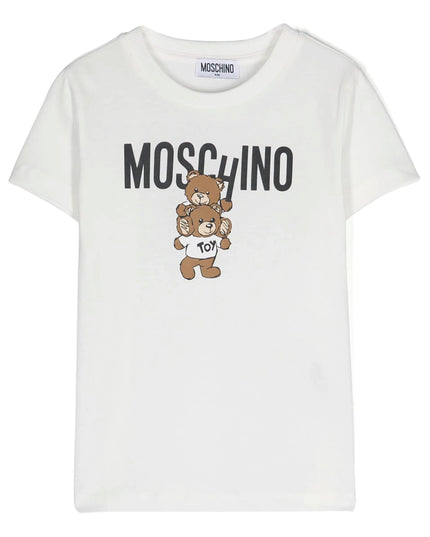 White Bears Logo Print T-shirt