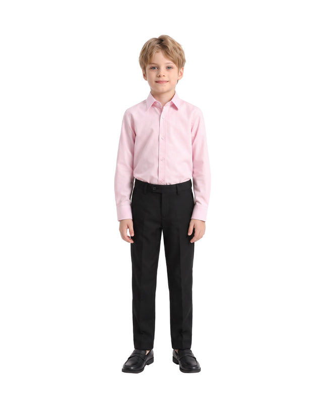 kids atelier moustache Pink Oxford Dress Shirt