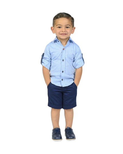 kids atelier moustache Blue Pineapple Dress Shirt