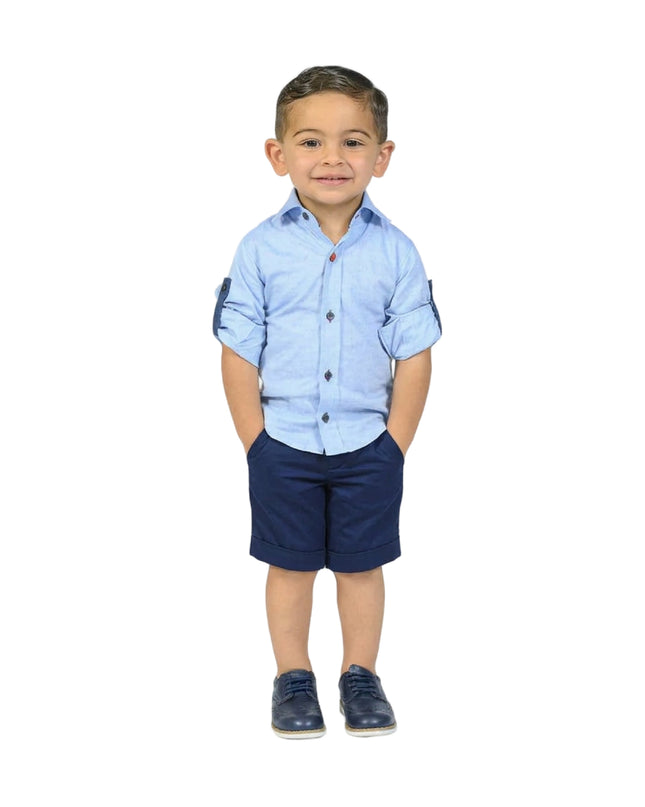 kids atelier moustache Blue Pineapple Dress Shirt