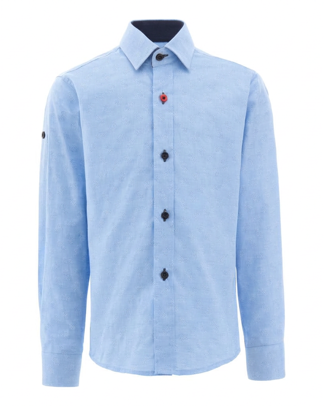 kids atelier moustache Blue Pineapple Dress Shirt