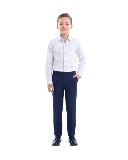 kids atelier moustache White Ticket Print Dress Shirt