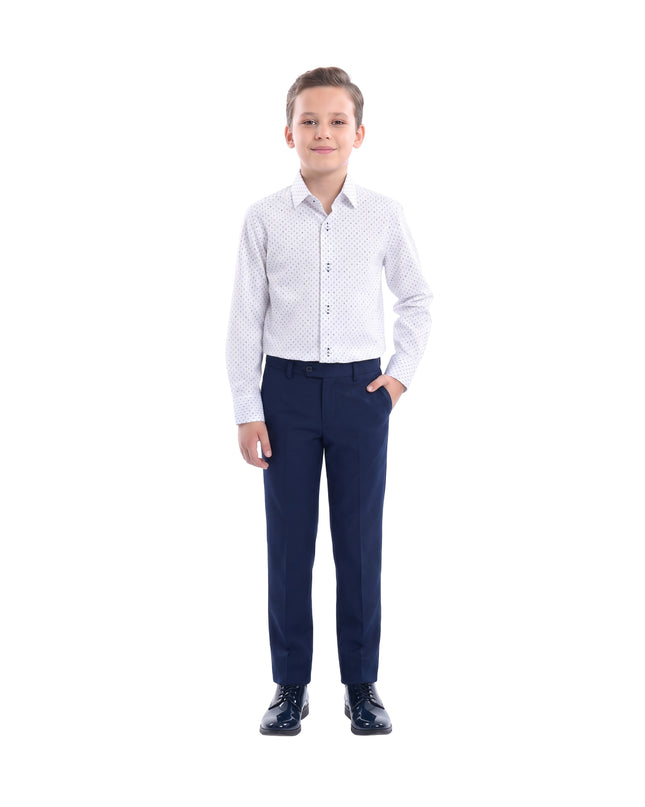 kids atelier moustache White Ticket Print Dress Shirt