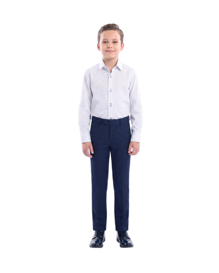 kids atelier moustache White Circle Print Dress Shirt