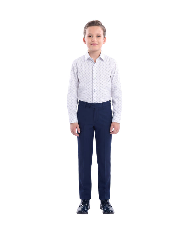 kids atelier moustache White Circle Print Dress Shirt