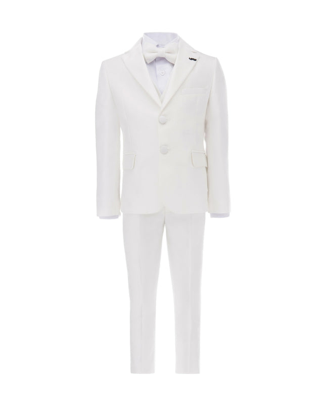 kids atelier moustache Cream 5pc Peak Lapel Tuxedo