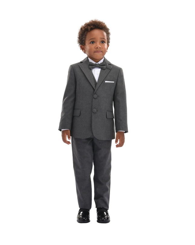 kids atelier moustache Gray Peak Lapel Tuxedo