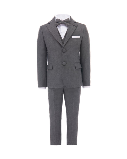 kids atelier moustache Gray Peak Lapel Tuxedo