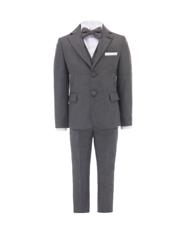kids atelier moustache Gray Peak Lapel Tuxedo