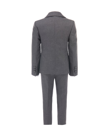 kids atelier moustache Gray Peak Lapel Tuxedo