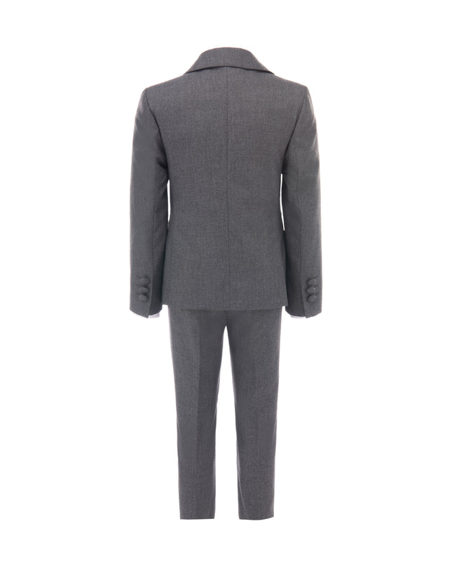 kids atelier moustache Gray Peak Lapel Tuxedo
