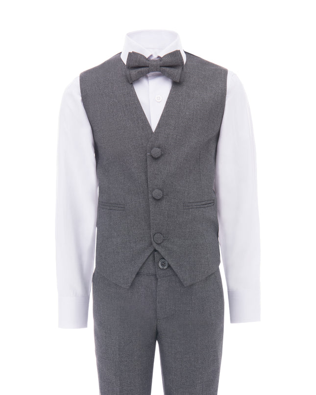 kids atelier moustache Gray Peak Lapel Tuxedo