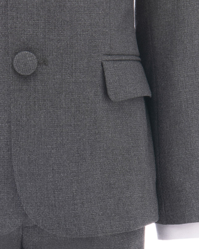 kids atelier moustache Gray Peak Lapel Tuxedo