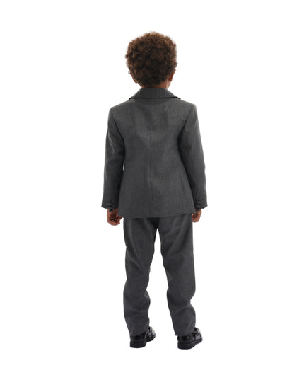 kids atelier moustache Gray Peak Lapel Tuxedo