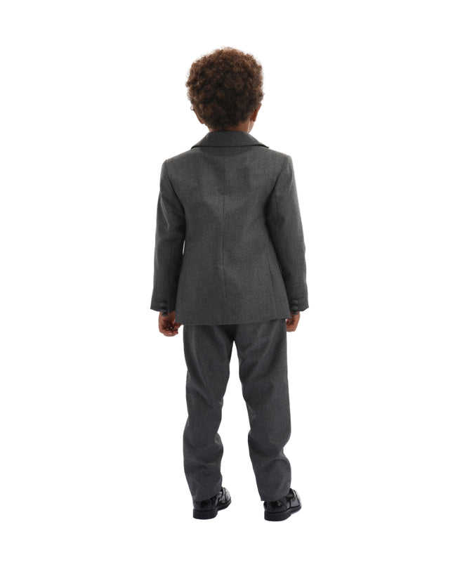 kids atelier moustache Gray Peak Lapel Tuxedo