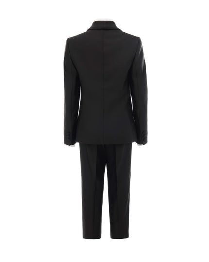 kids atelier moustache Black Glitter Trim Suit