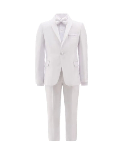 kids atelier moustache White Shawl Lapel Suit