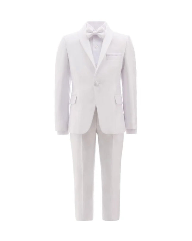 kids atelier moustache White Shawl Lapel Suit
