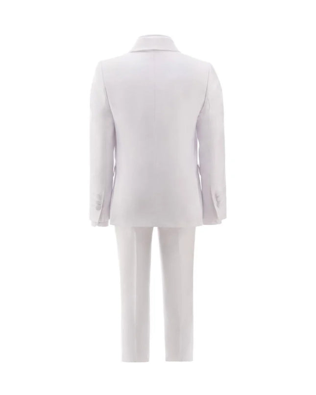 kids atelier moustache White Shawl Lapel Suit