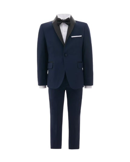 kids atelier moustache Navy Shawl Lapel Suit
