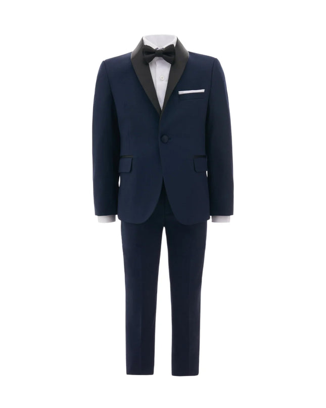 kids atelier moustache Navy Shawl Lapel Suit