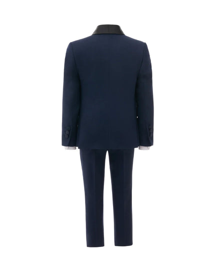 kids atelier moustache Navy Shawl Lapel Suit