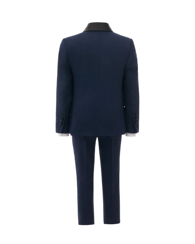 kids atelier moustache Navy Shawl Lapel Suit