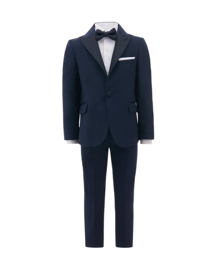 kids atelier moustache Navy Peak Lapel Suit