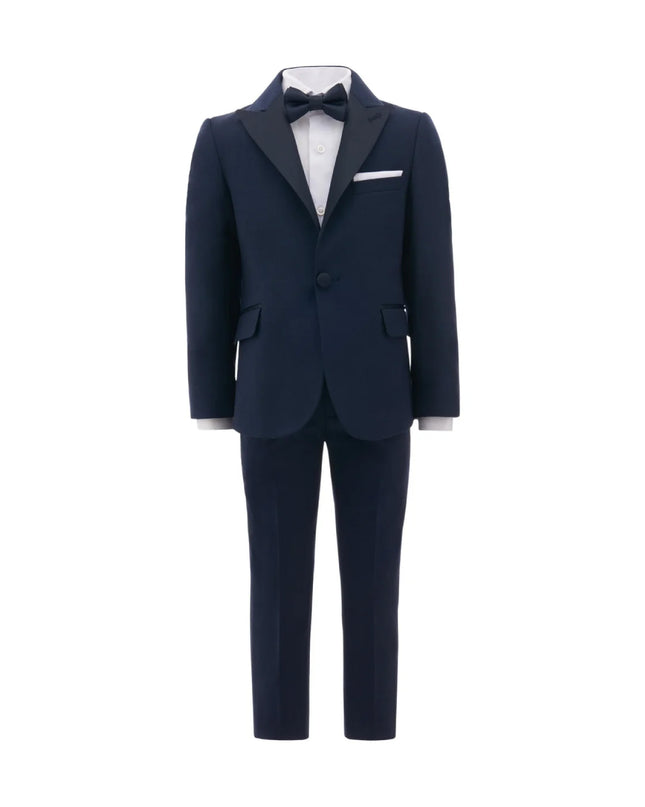 kids atelier moustache Navy Peak Lapel Suit