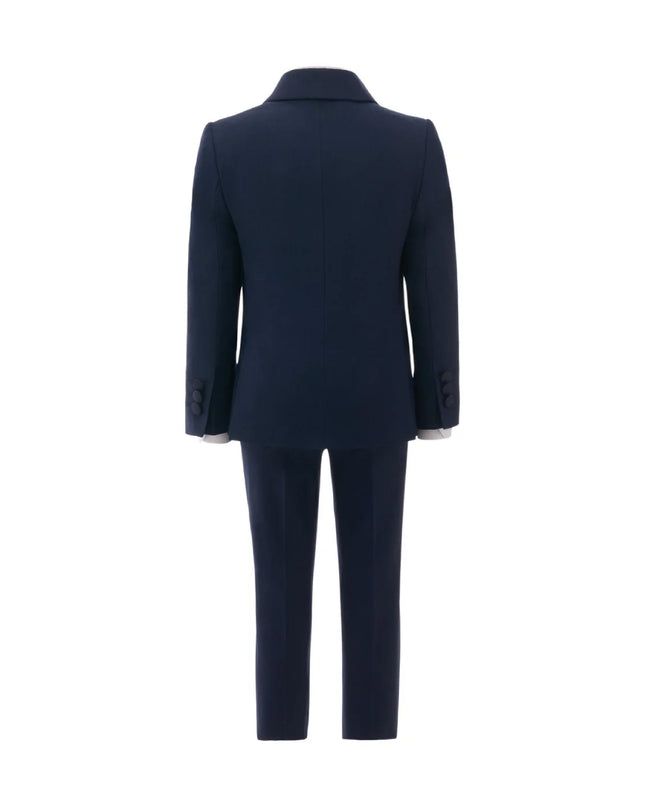 kids atelier moustache Navy Peak Lapel Suit