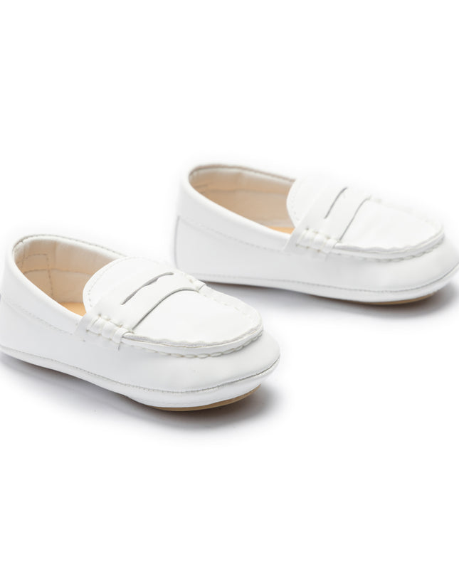 kids atelier moustache White Loafer Dress Shoes