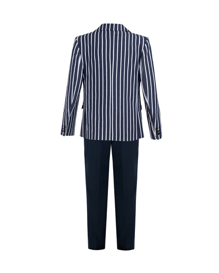 kids atelier moustache Navy Arthur Striped Tailored Suit