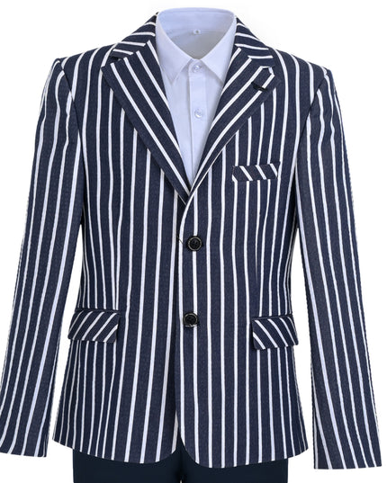 kids atelier moustache Navy Arthur Striped Tailored Suit