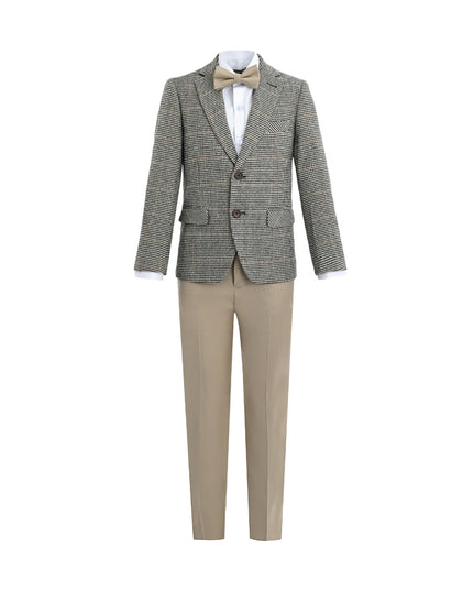 kids atelier moustache Checkered Blazer and Trousers Set