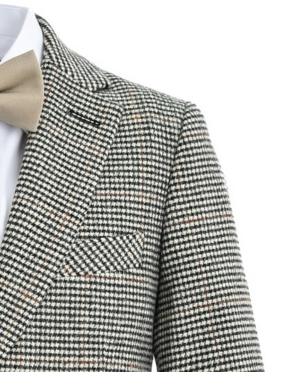 kids atelier moustache Checkered Blazer and Trousers Set