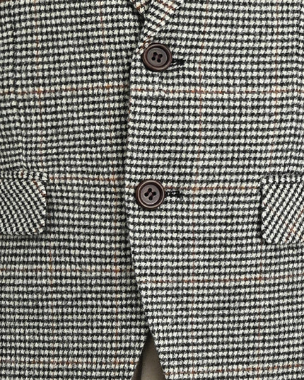 kids atelier moustache Checkered Blazer and Trousers Set