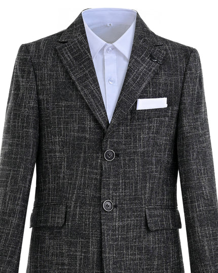 kids atelier moustache Black Alexander Checked Pattern Blazer Suit Set