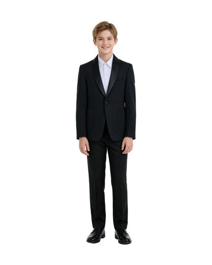 kids atelier moustache Navy Mason Single‑Button Blazer Suit Set
