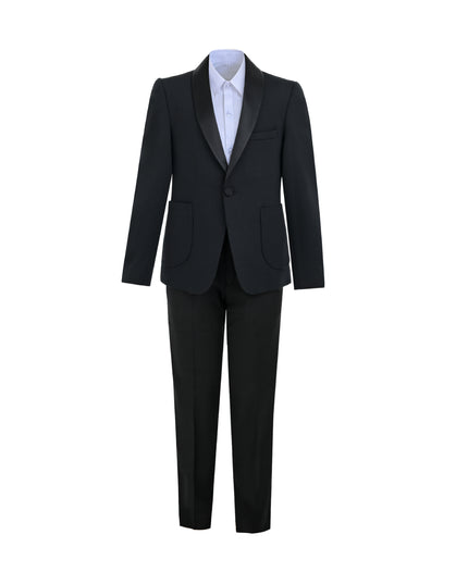 kids atelier moustache Navy Mason Single‑Button Blazer Suit Set