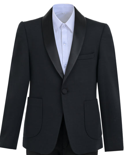 kids atelier moustache Navy Mason Single‑Button Blazer Suit Set