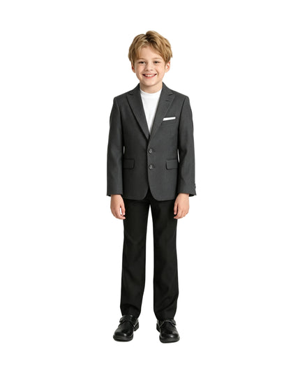 kids atelier moustache Gray Christopher Tailored Formal Blazer Suit Set