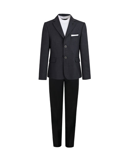 kids atelier moustache Gray Christopher Tailored Formal Blazer Suit Set