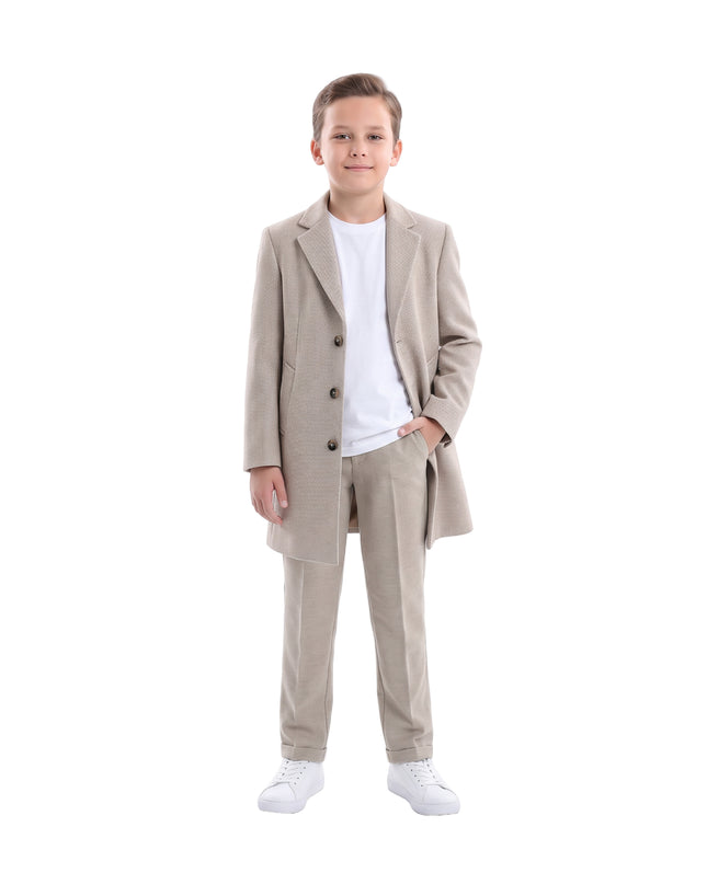 kids atelier moustache Beige Overcoat