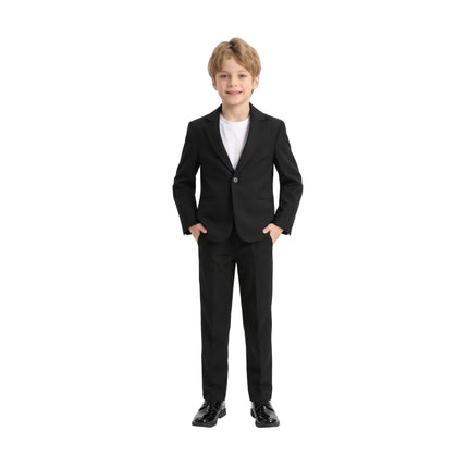 kids atelier moustache Black Slim-Fit Suit Set
