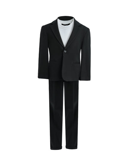 kids atelier moustache Black Slim-Fit Suit Set
