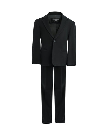 kids atelier moustache Black Slim-Fit Suit Set